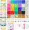 Clay Beads Bracelet Making Kit for Beginner, 5000Pcs Heishi Flat Preppy Polymer Clay Beads with Charms Kit for Jewelry Making, DIY Arts and Crafts Birthday Gifts Toys for Kids Age 6-12
